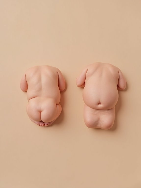 differentiating baby belly types