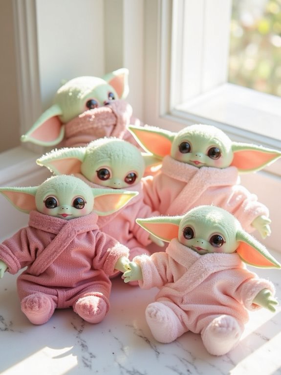 top baby yoda pink plushes