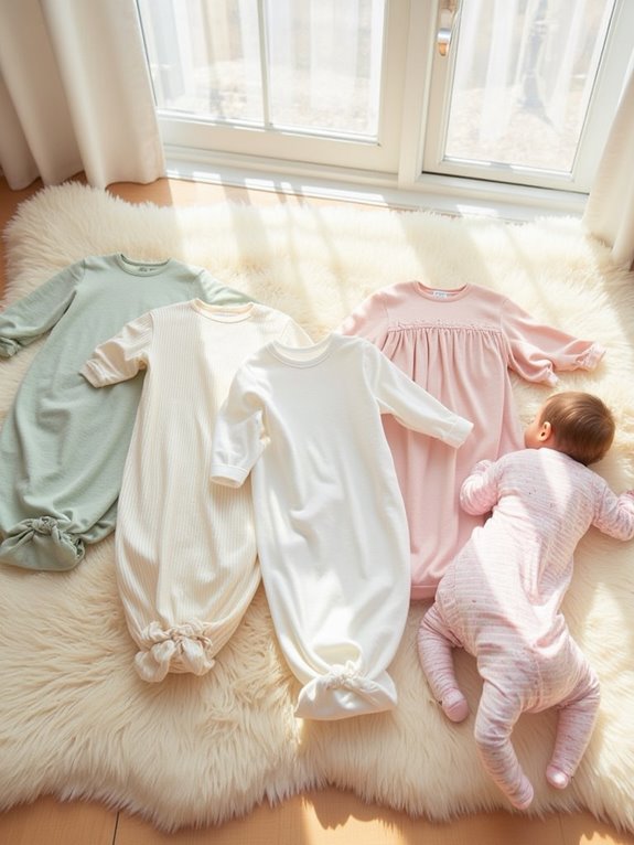top knotted baby gowns