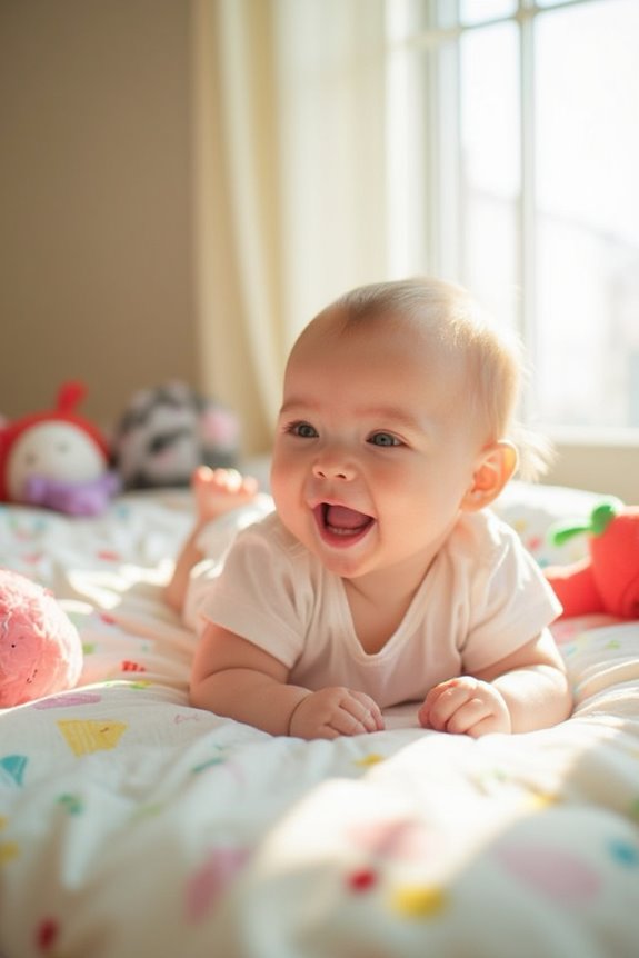 babies begin laughing early
