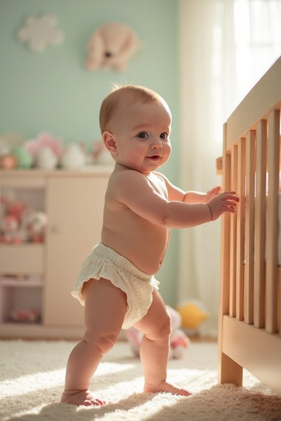 baby standing milestones timeline