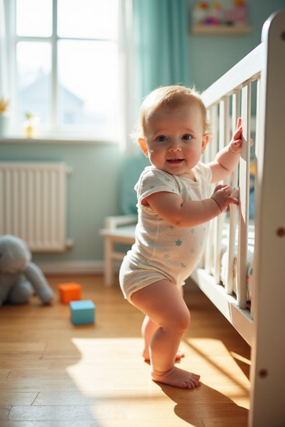 encouraging independent standing milestones