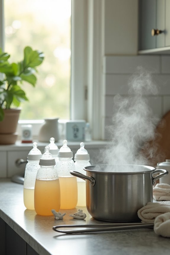 sterilizing baby bottles safely