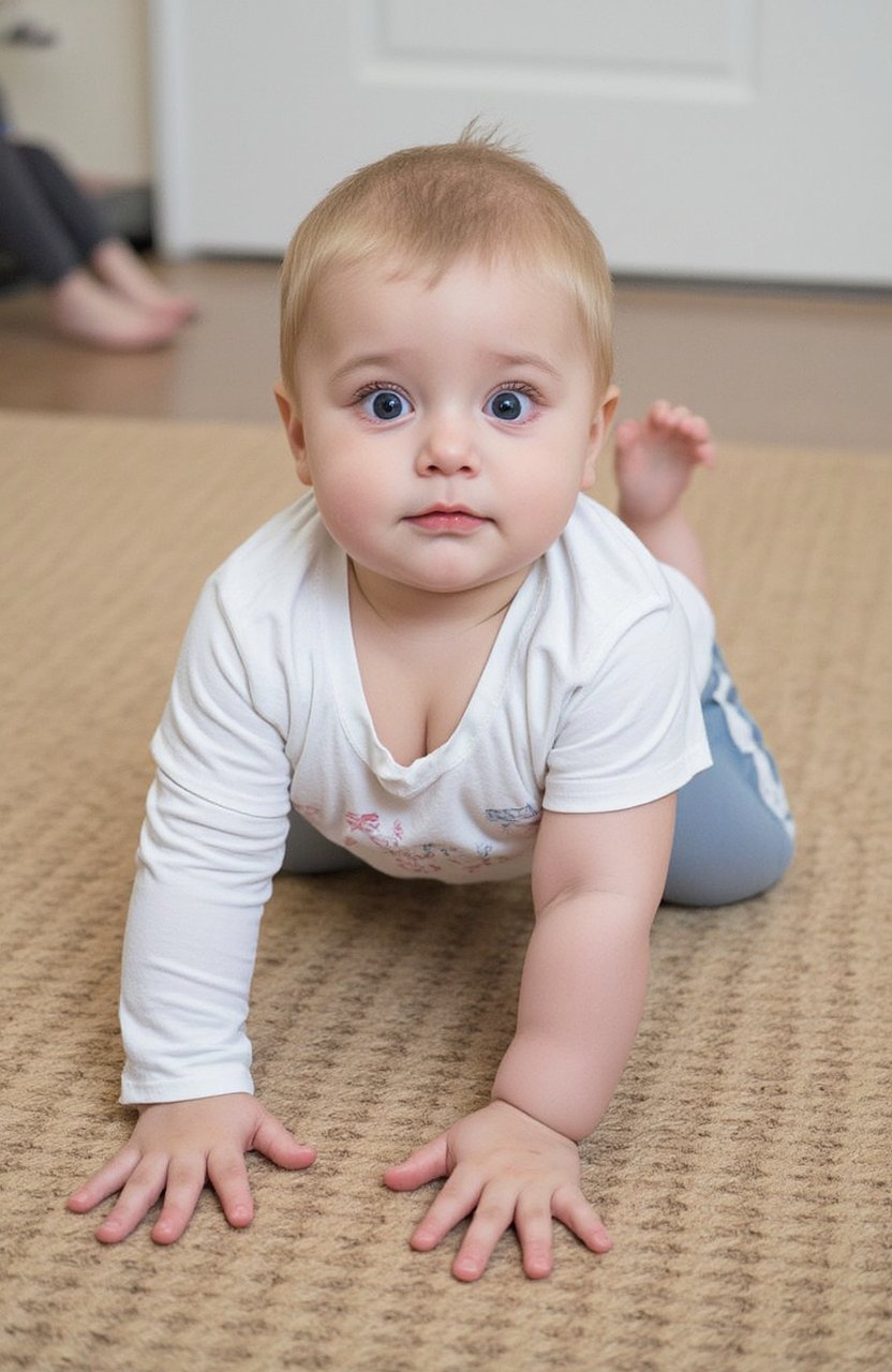 Baby Learn to Crawl 1